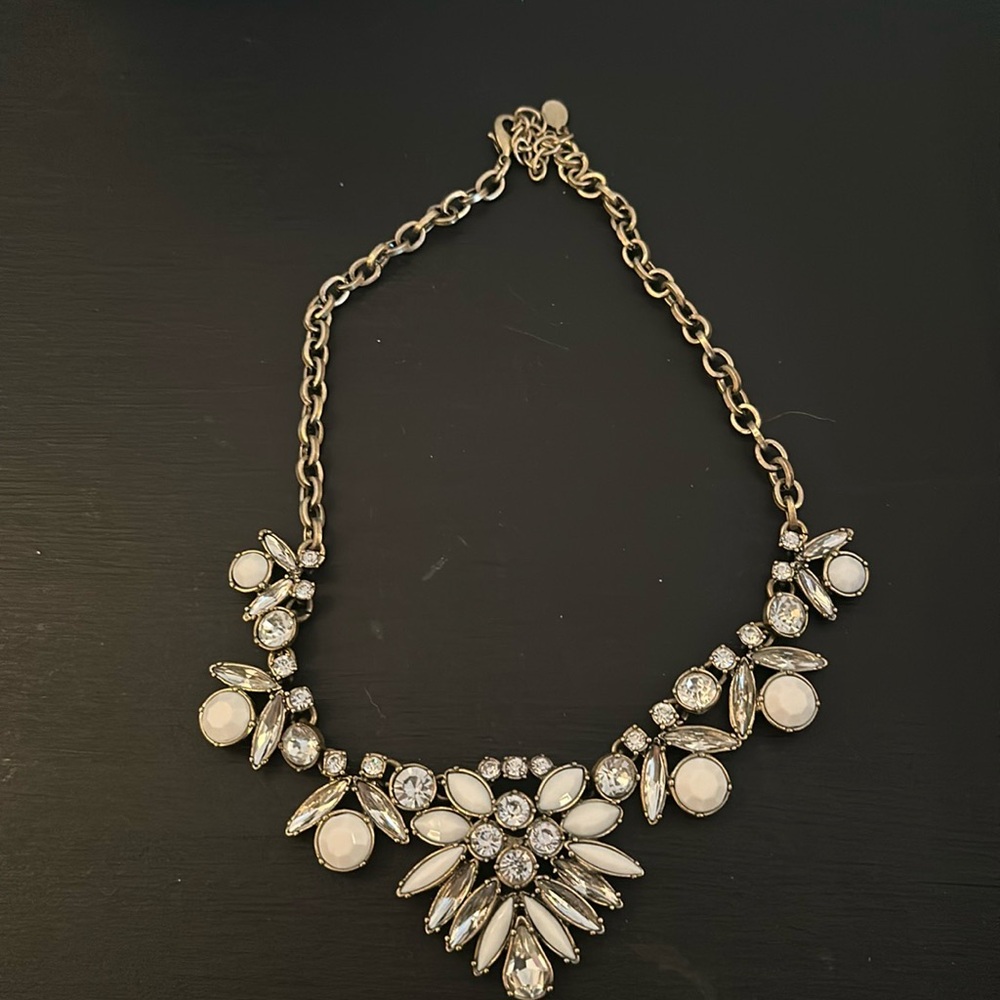 LOFT GOLD RHINESTONE BIB NECKLACE